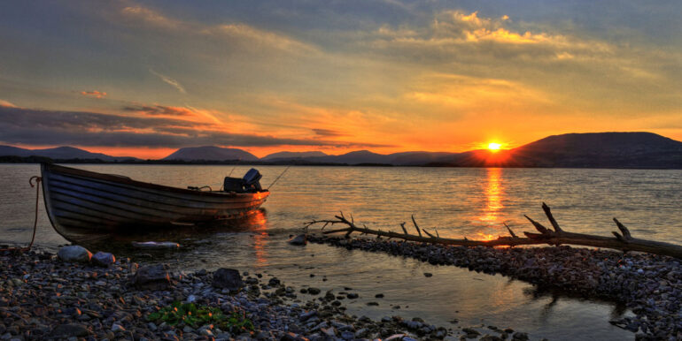 Sunset over Lough Corrib, County Galway