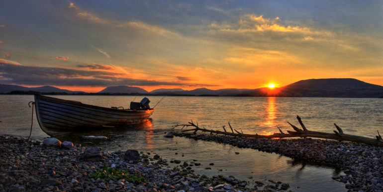 Sunset over Lough Corrib, County Galway