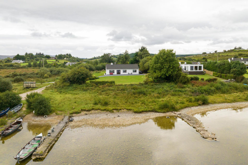 Lough Corrib lake shore property close to Oughterard. Boat hire available.