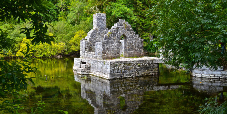 mirror on the water in Cong - Ireland