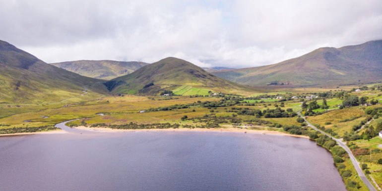 Aerial View of Lough Nafooey in Ireland